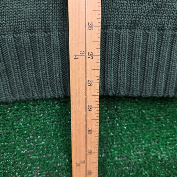 Nautica Sweater Mens Large Green Blue 1/4 Zip‎ Pullover Preppy Casual - Picture 7 of 10